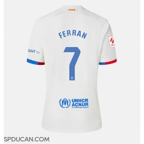Zenski Nogometni Dres Barcelona Ferran Torres #7 Gostujuci 2023-24 Kratak Rukav